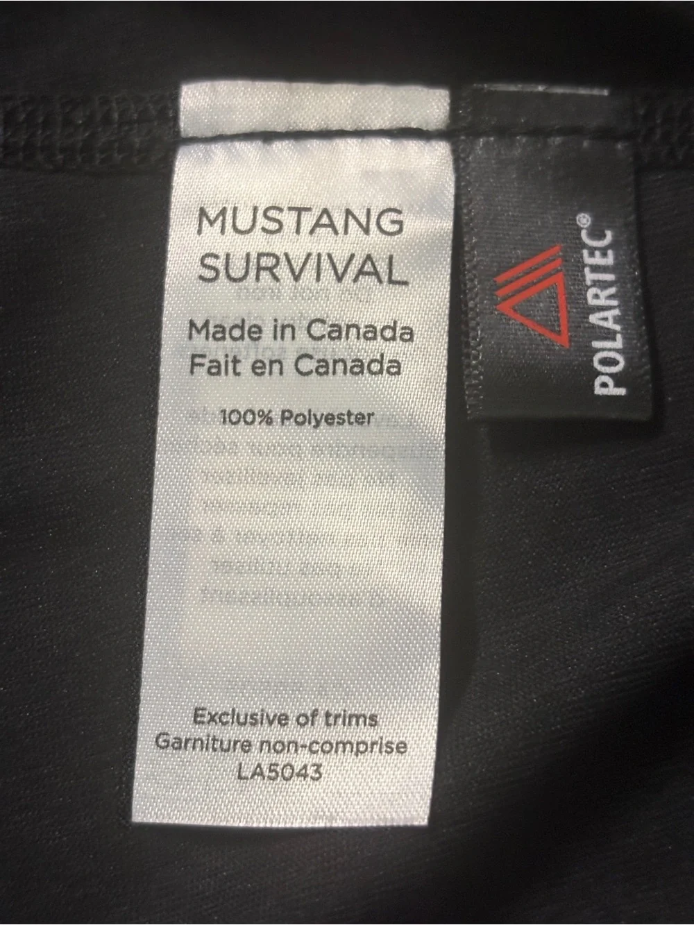 Mustang Survival MIDWEIGHT BASE LAYER TOP Size Large Regular NWTS
